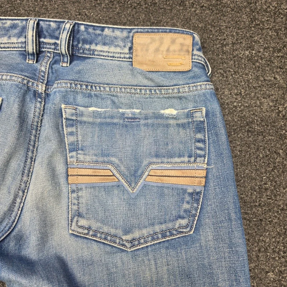 Vintage Diesel Industry Zatiny Jeans Blue Mens 34x32 Bootcut Button Fly Italy